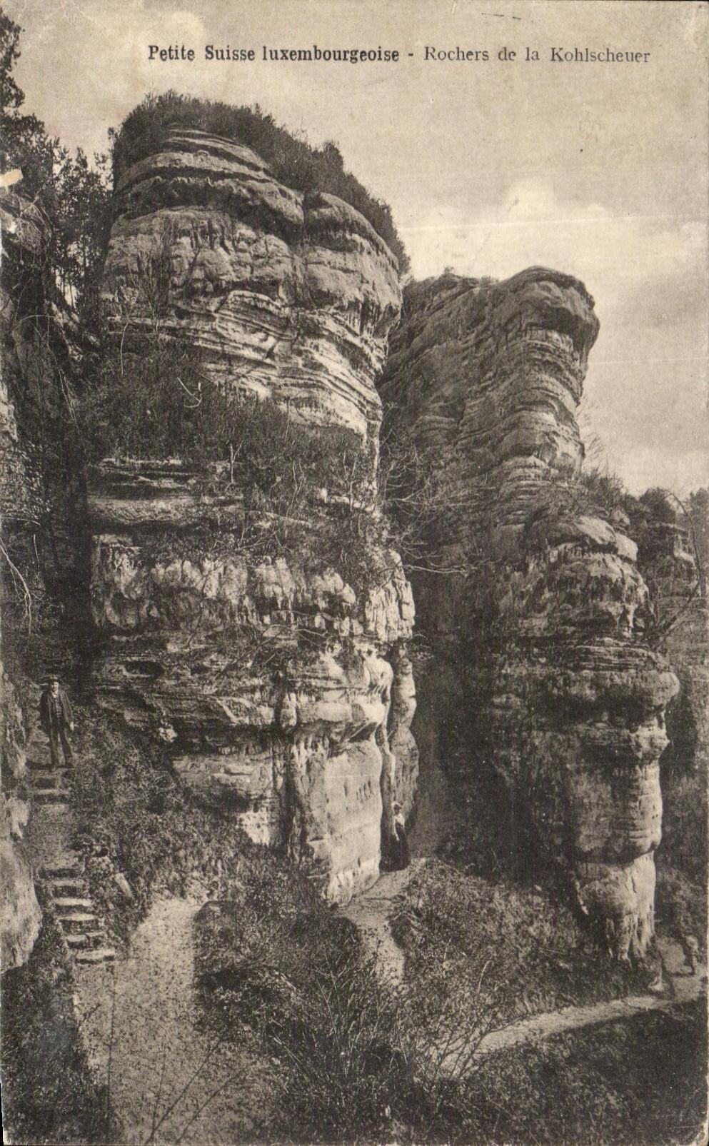 CPA Petite Suisse Luxembourgeoise Rochers De La Kohlscheuer