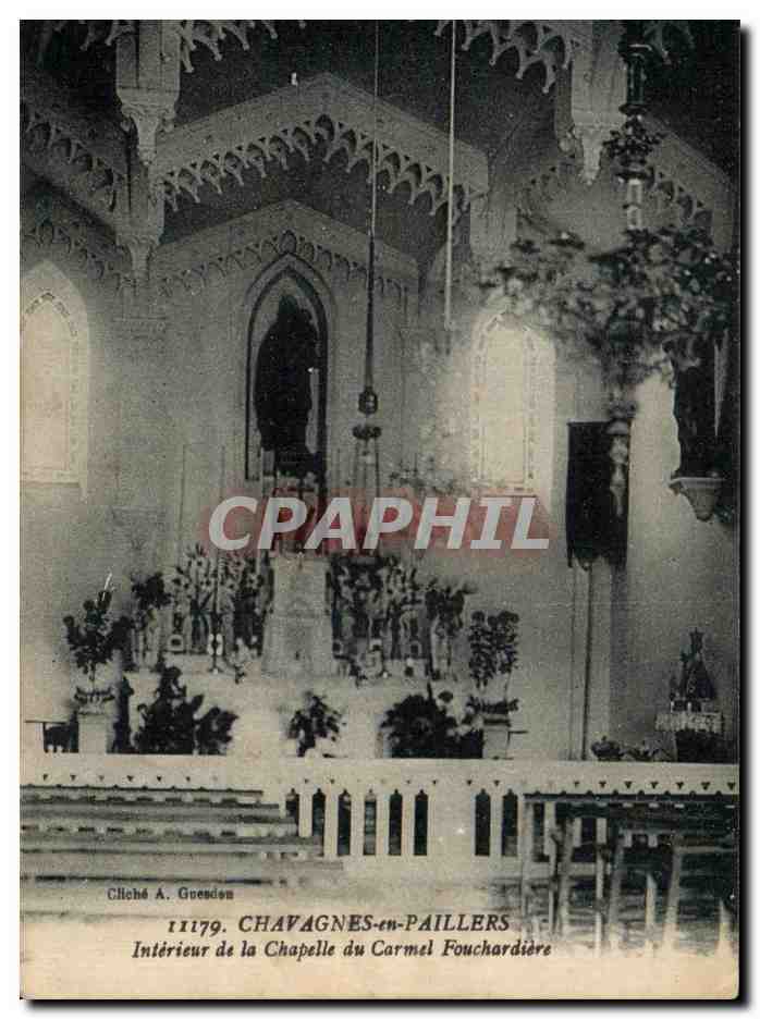CPA Chavagnes En Paillers Interieur De La Chapelle Du Carmel Fouchardiere