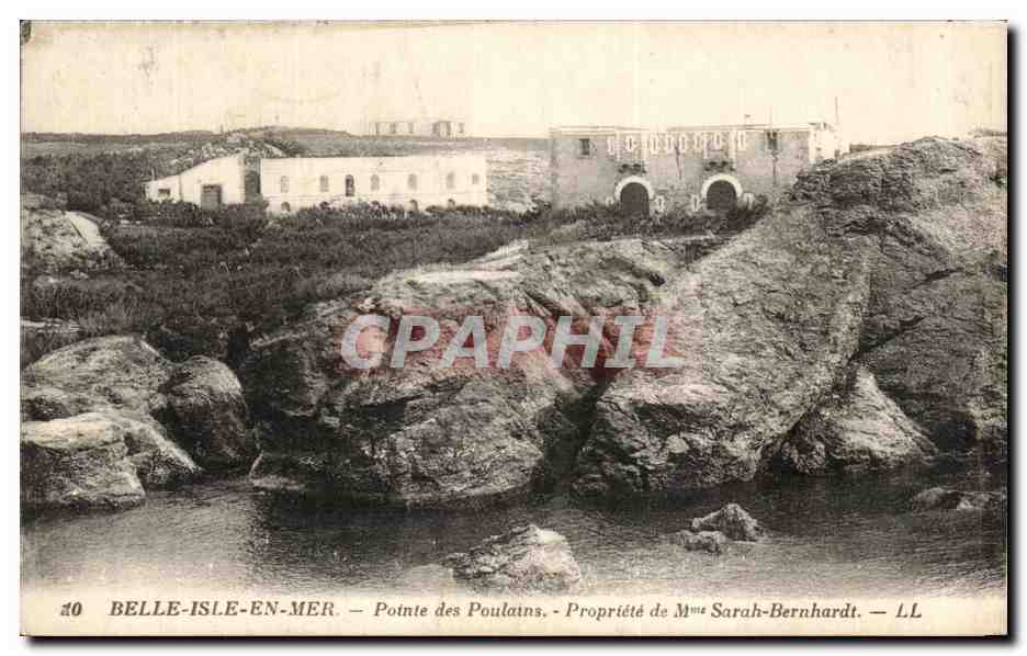 Belle-Île-en-Mer — Pointe des Poulains — Propriété de Mme Sarah-Bernhardt — LL