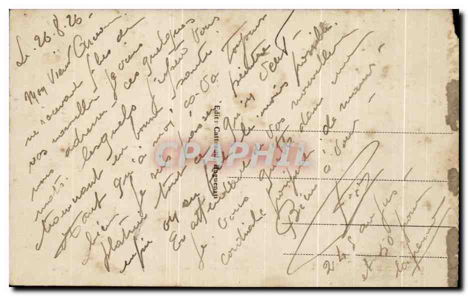 CPA Camp D'Oberhoffen Cantine et Mess des Sous Officiers Militaria — Verso