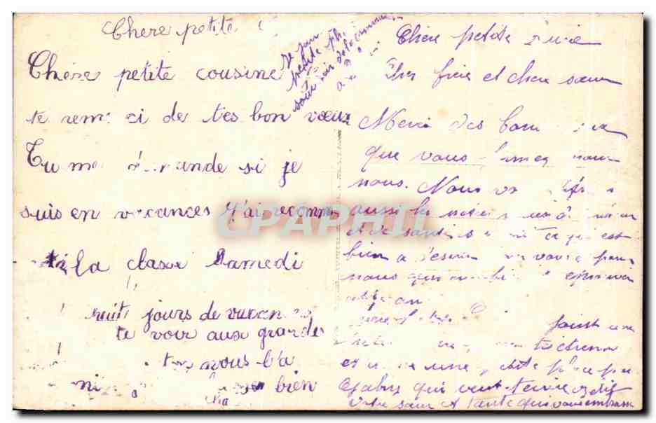 CPA Fantaisie Bonne Annee — Rückseite