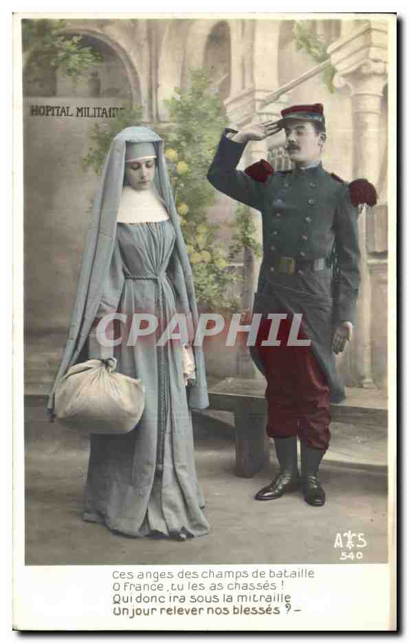 CPA Fantaisie Militaria Religieuse