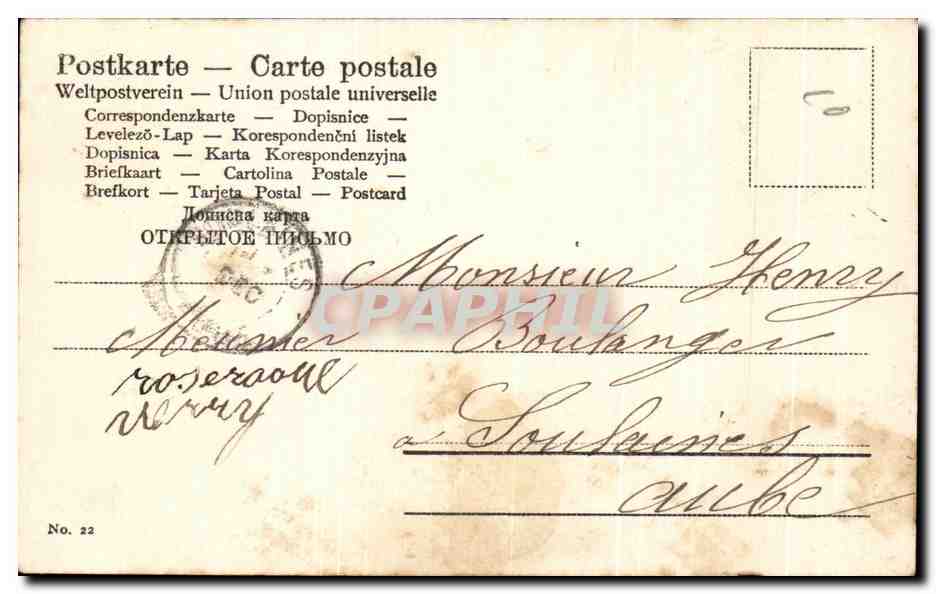CPA Fantaisie Enfant Moutons Agneaux  — Verso
