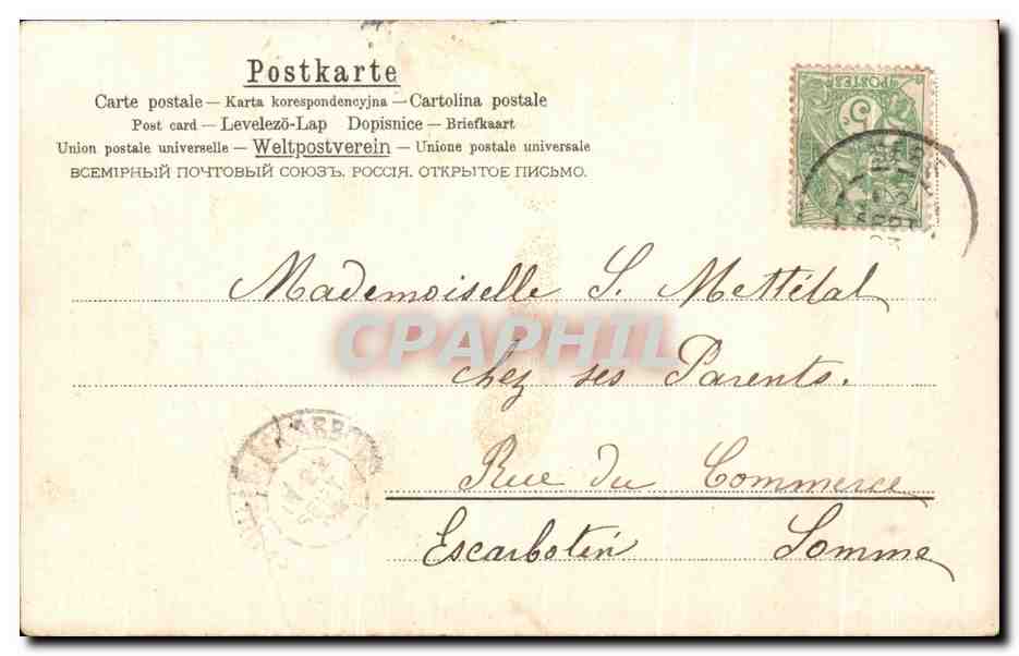 CPA Fantaisie Enfants Peche  — Rückseite