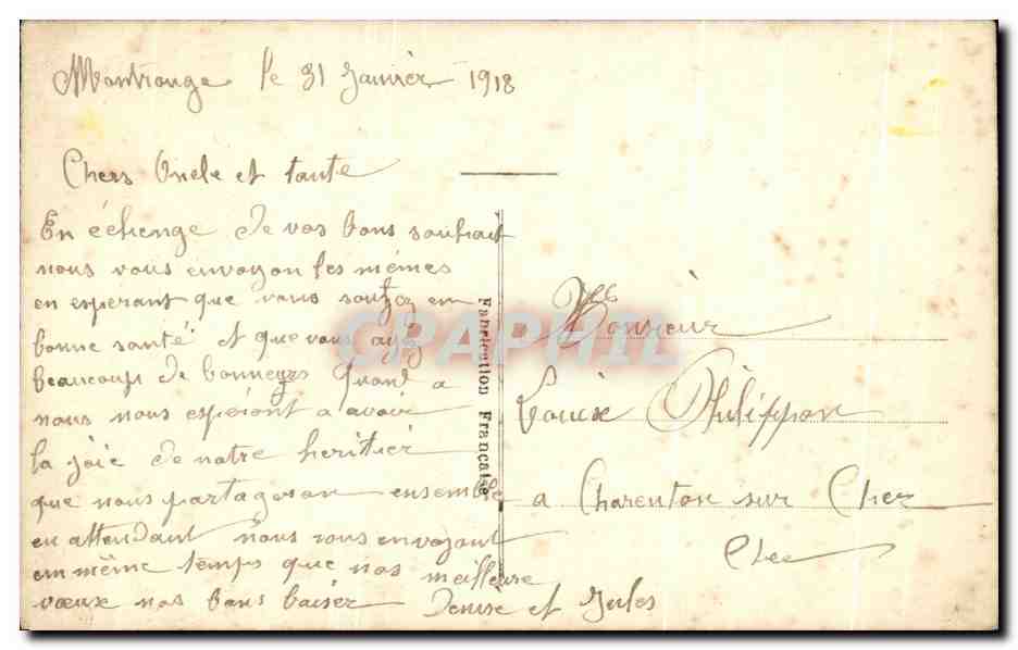 CPA Fantaisie Fleurs Elephant BlancBonne Annee — Rückseite