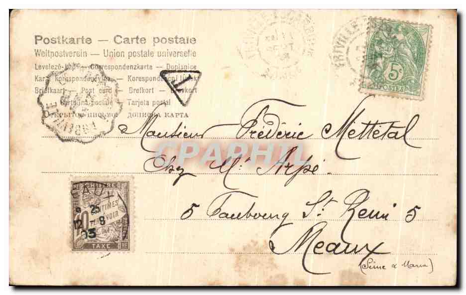 CPA Fantaisie Femme — Rückseite