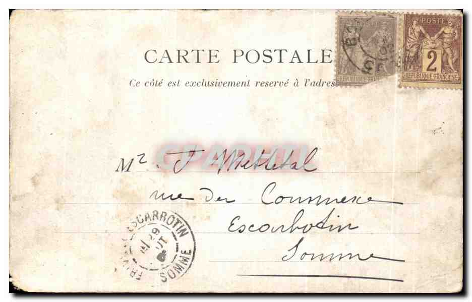 CPA Bonifacio La Falaise Corse  — Rückseite
