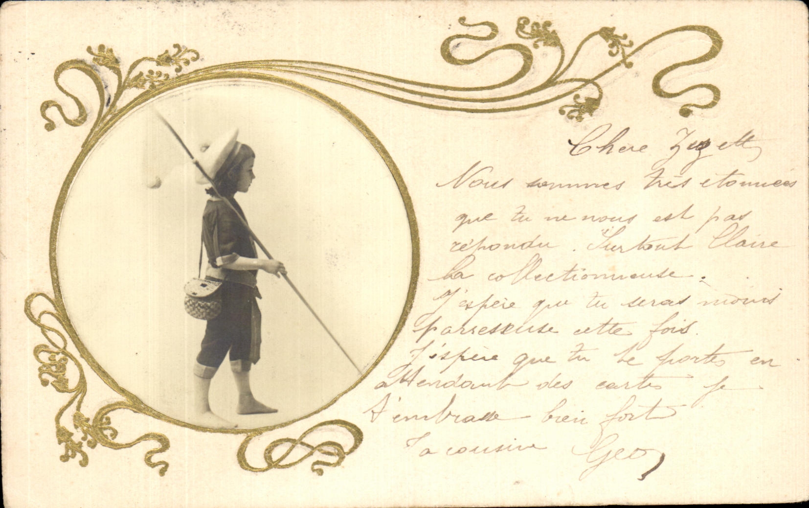 CPA Fantaisie Enfant Pecheur
