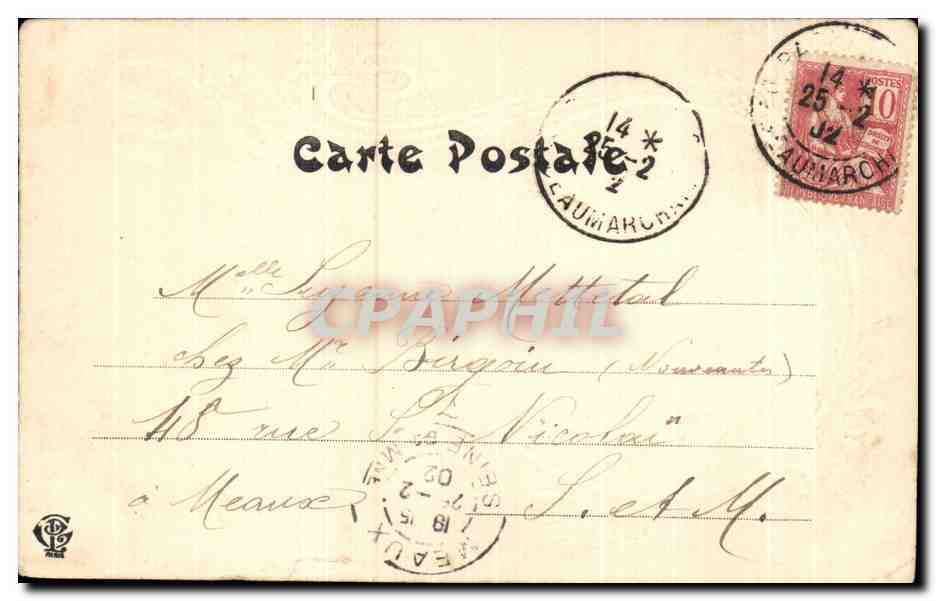 CPA Fantaisie Enfant Pecheur — Rückseite