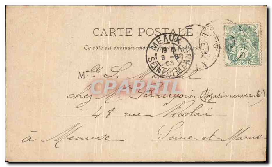 CPA Fantaisie Femme  — Rückseite
