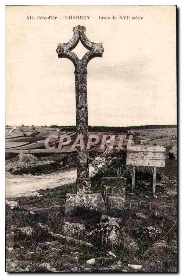 CPA Cote d'Or Charrey Croix Du 16eme