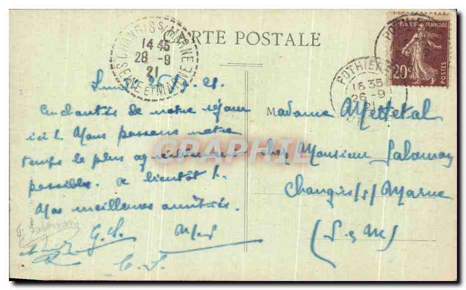 CPA Cote d'Or Charrey Croix Du 16eme — Back