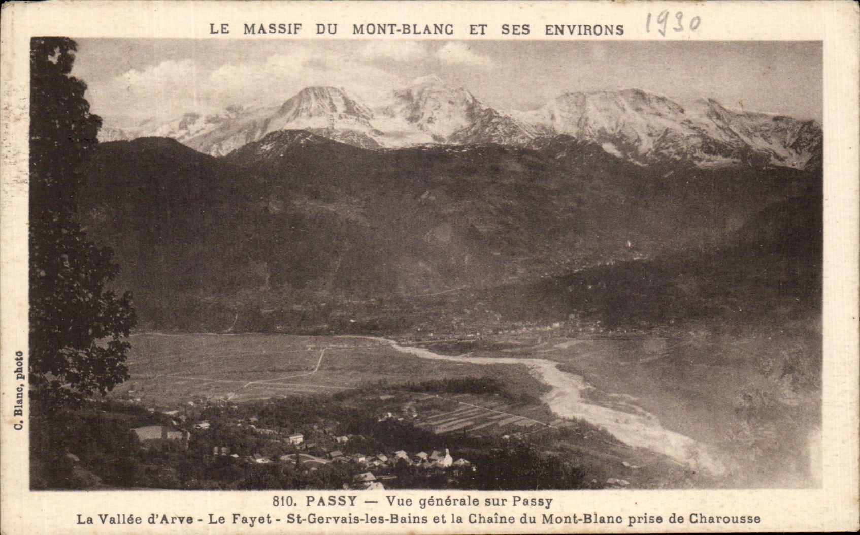 Le Massif du Mont-Blanc et ses environs — Vue générale sur Passy prise de Charousse — C. Blanco photo, n° 810