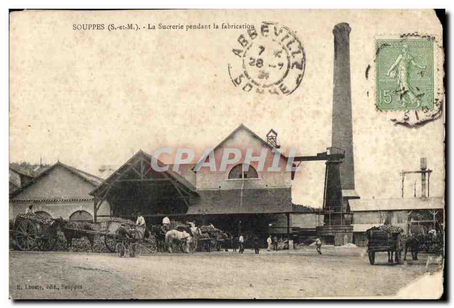 CPA Souppes La Sucrerie Pendant La Fabrication