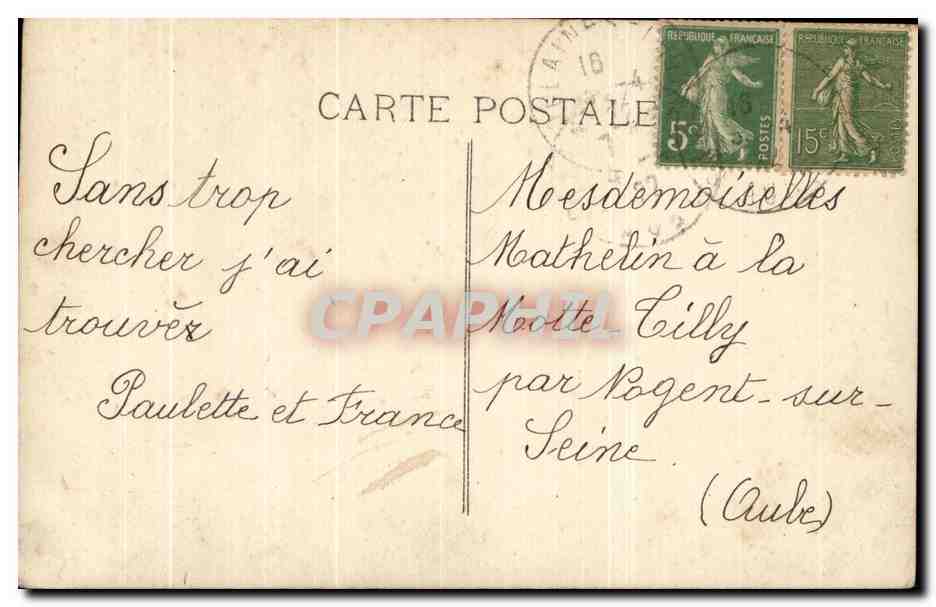 CPA Fantaisie Enfant Poisson d'Avril Corne d'abondance  — Rückseite
