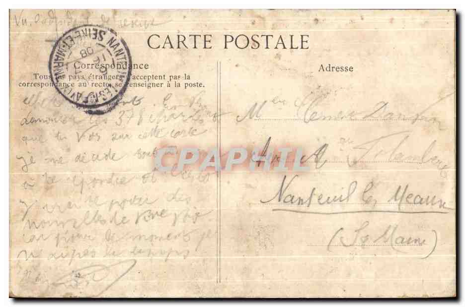 CPA Le Treport Escalier Des Falaises — Rückseite
