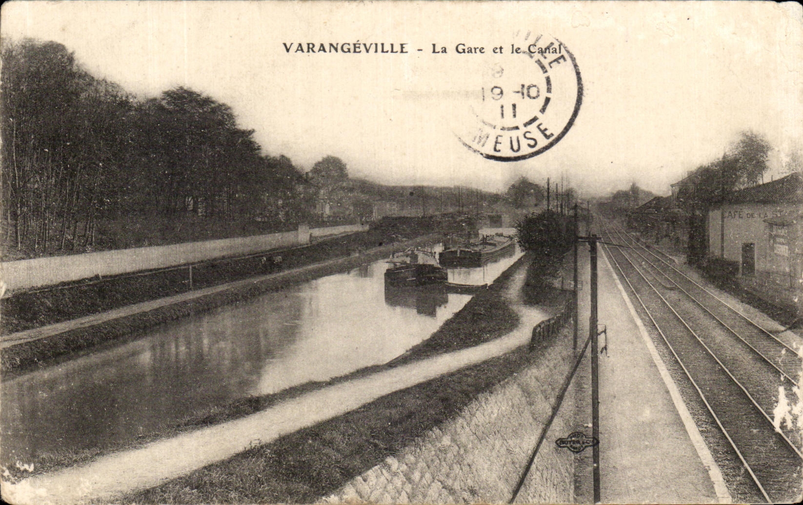 Varangéville - Die Station und der Kanal - unbekannter Verleger, Seriennummer nicht sichtbar