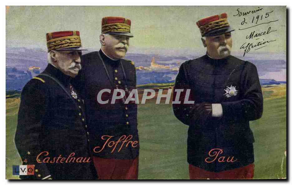 CPA Castenau Joffre Pau Militaria 