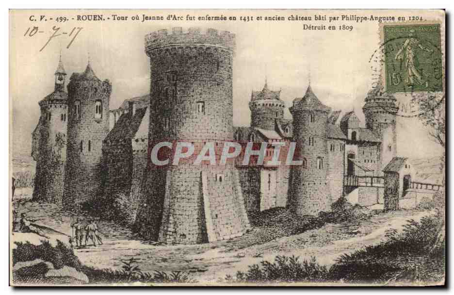 CPA Rouen Tour Ou Jeanne d'Arc Fut Enfermee Et Action Chateau