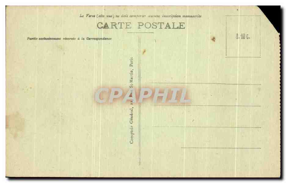 Vintage Postcard Souain American Cemetery Military Memorabilia — Back