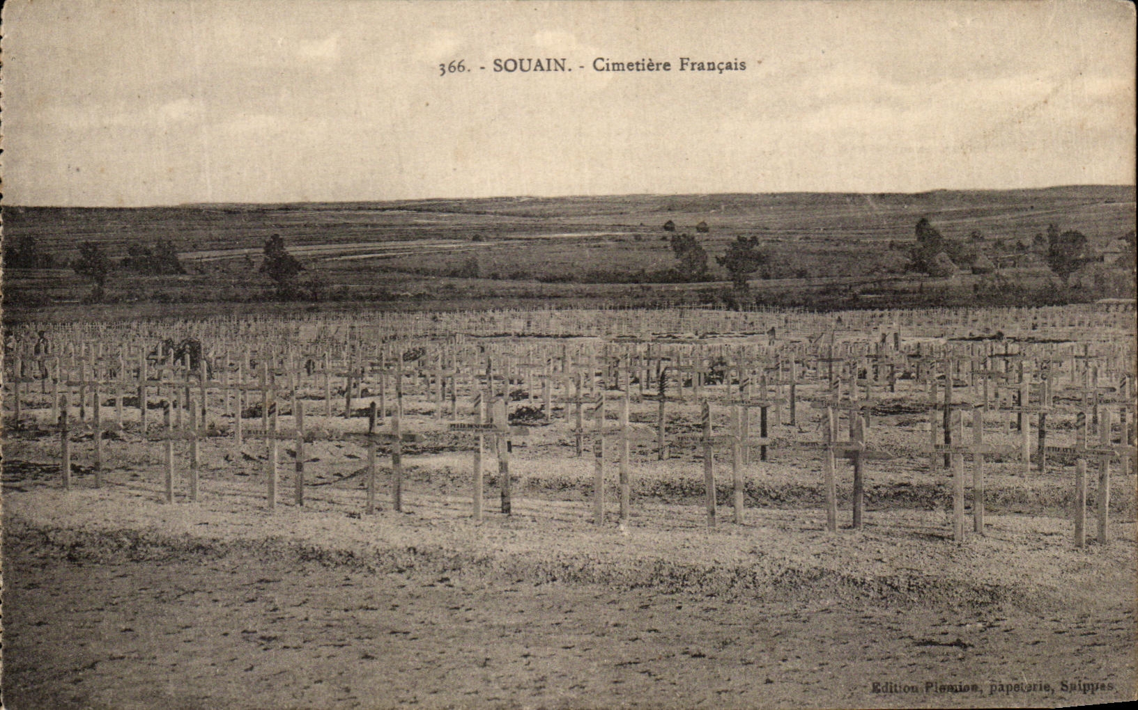 SOUAIN - French Cemetery — Edition Pliamion, paper goods, Saipures