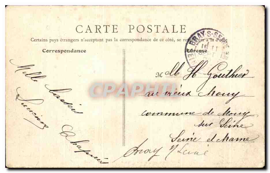 CPA Levallois Perret L'Hotel de Ville — Rückseite