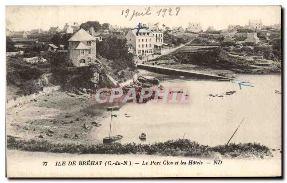 CPA Ile De Brehat Le port Clos et les Hotels