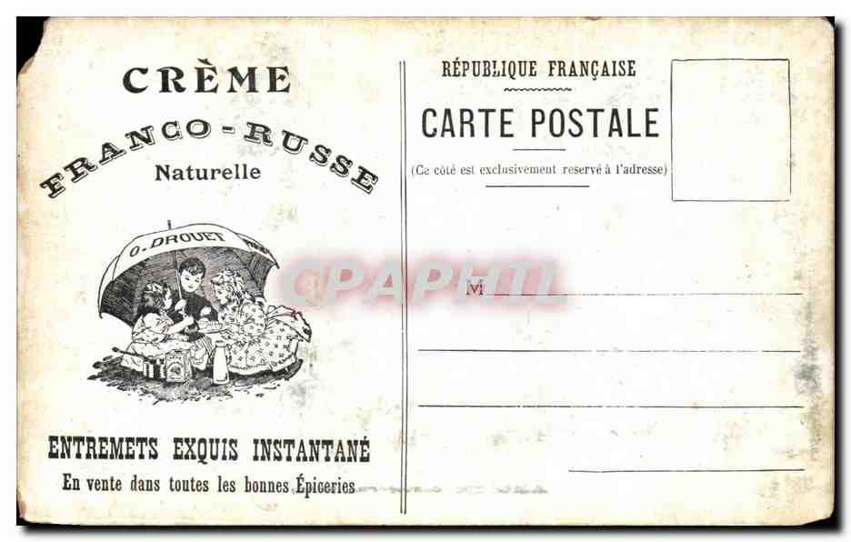 CPA Antilope Cervicapra Inde Publicite Creme Franco Russe Drouet — Rückseite