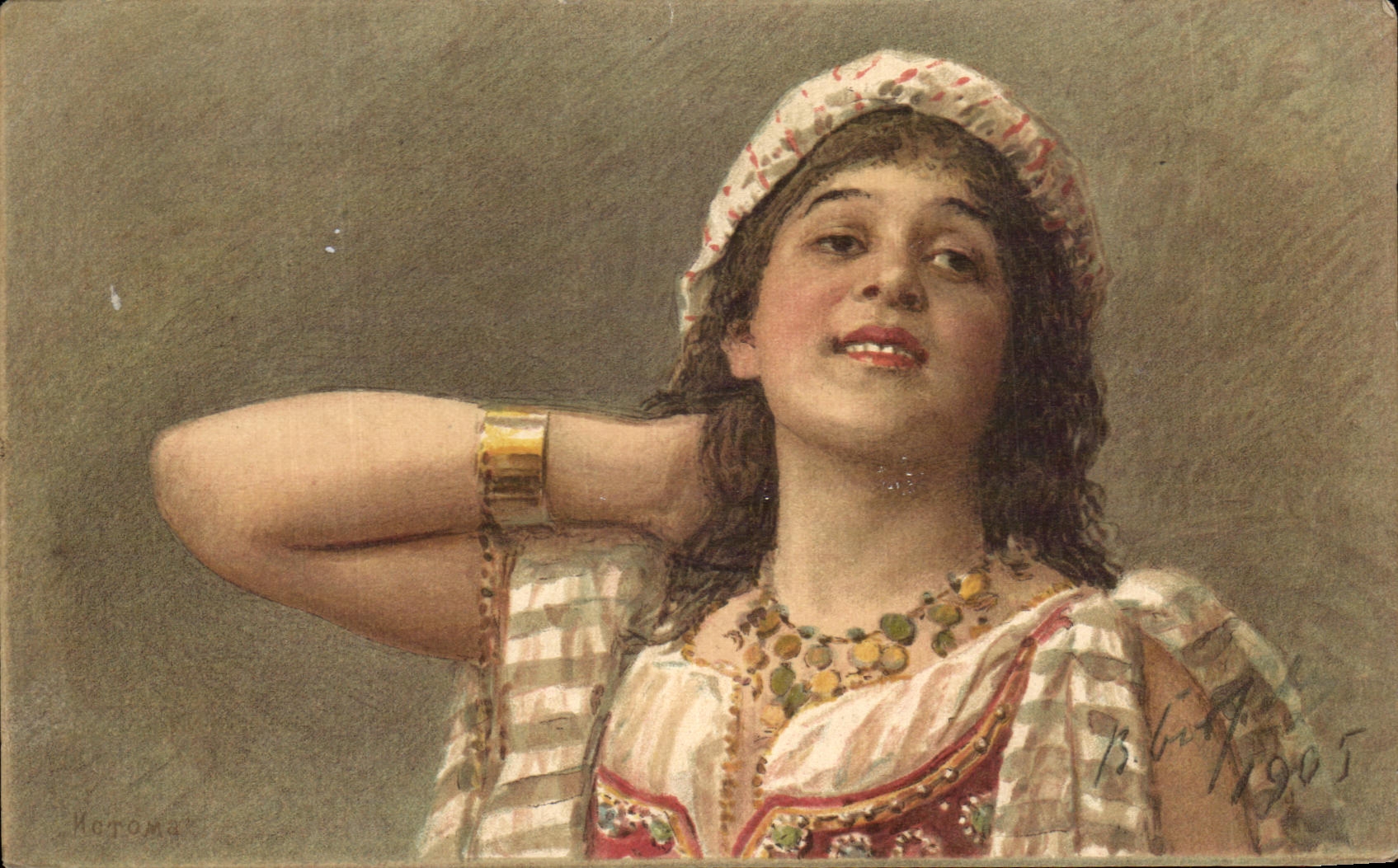 CPA Fantaisie Femme orientale