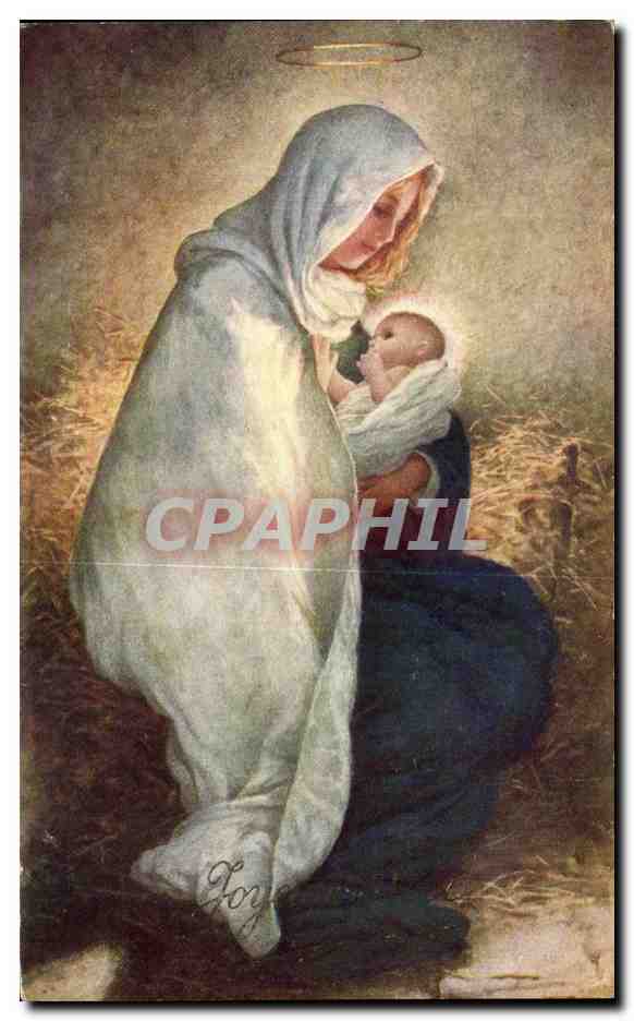 CPA Femme et enfant Jesus Christ