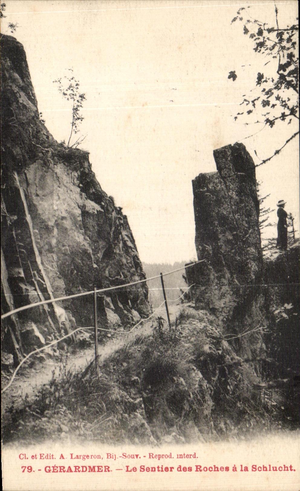 Gérardmer — Le Sentier des Roches à la Schlucht — A. Largeron, Bij-Souvenir, n°79