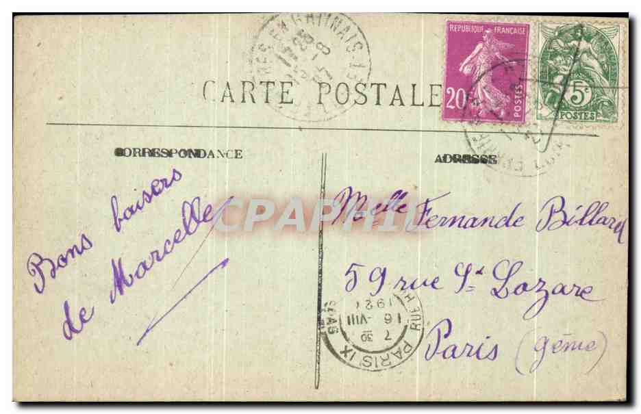 CPA Ferrieres Ruines Des Arenes ou Pepin le Bref Soutint un Combat Contre un Lion et le Tua  — Rückseite