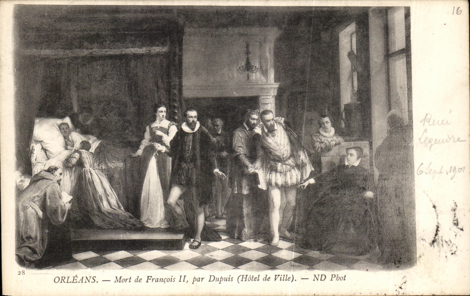 CPA Orleans mort de Francois II Par Dupuis Hotel de ville