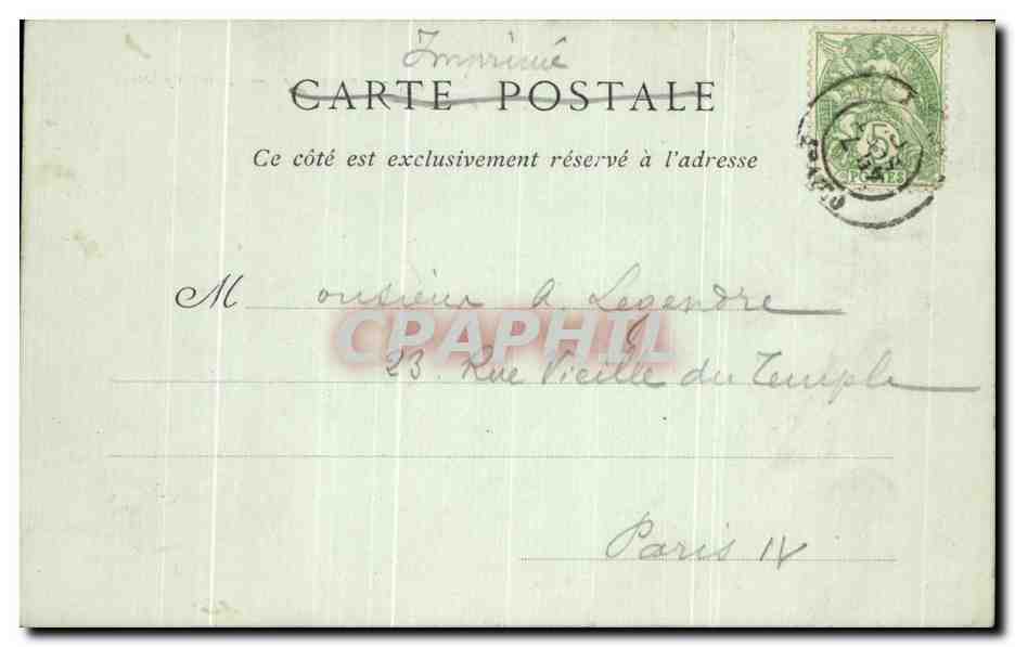 CPA Source du Loiret Le Chateau  — Rückseite