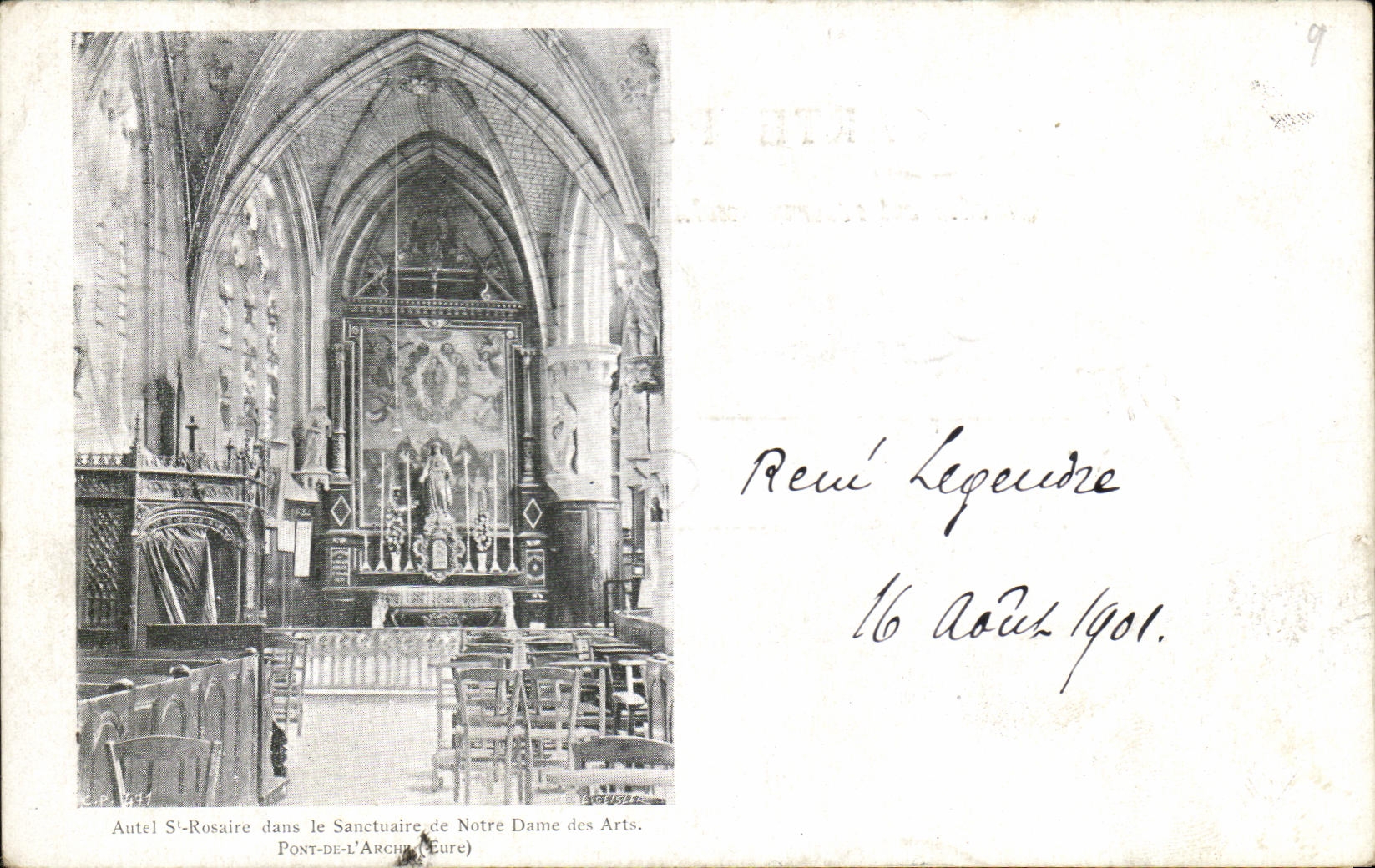 Autel St-Rosaire dans le Sanctuaire de Notre Dame des Arts — Pont-de-l'Arche (Eure)