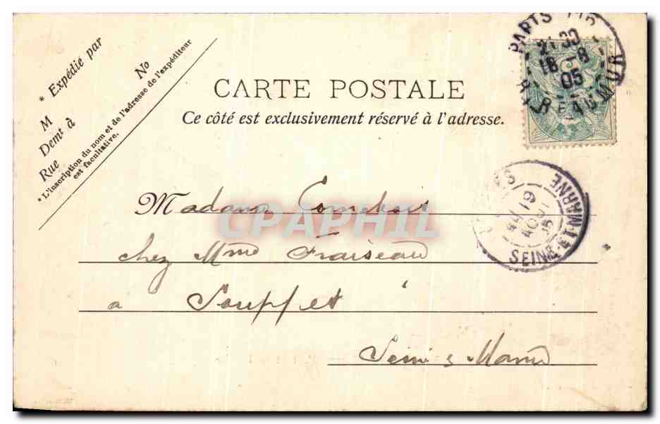 CPA Dieppe L'avant Port et la Falaise Bateaux  — Verso