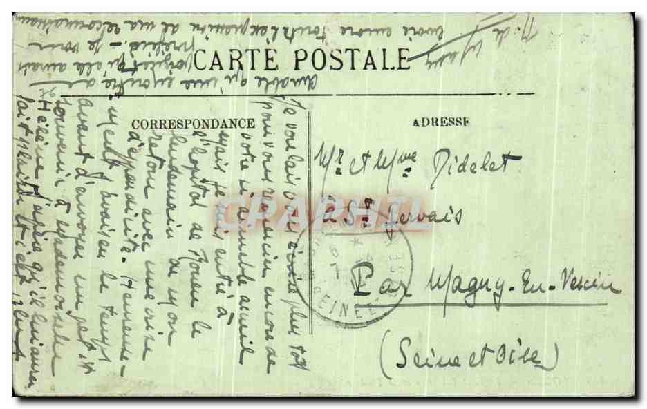 CPA Rouen Le pont Boieldieu et le Theatre — Verso