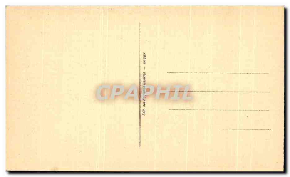 CPA Rouen La place de La Pucelle et l'Hotel Bourgtheroulde — Verso
