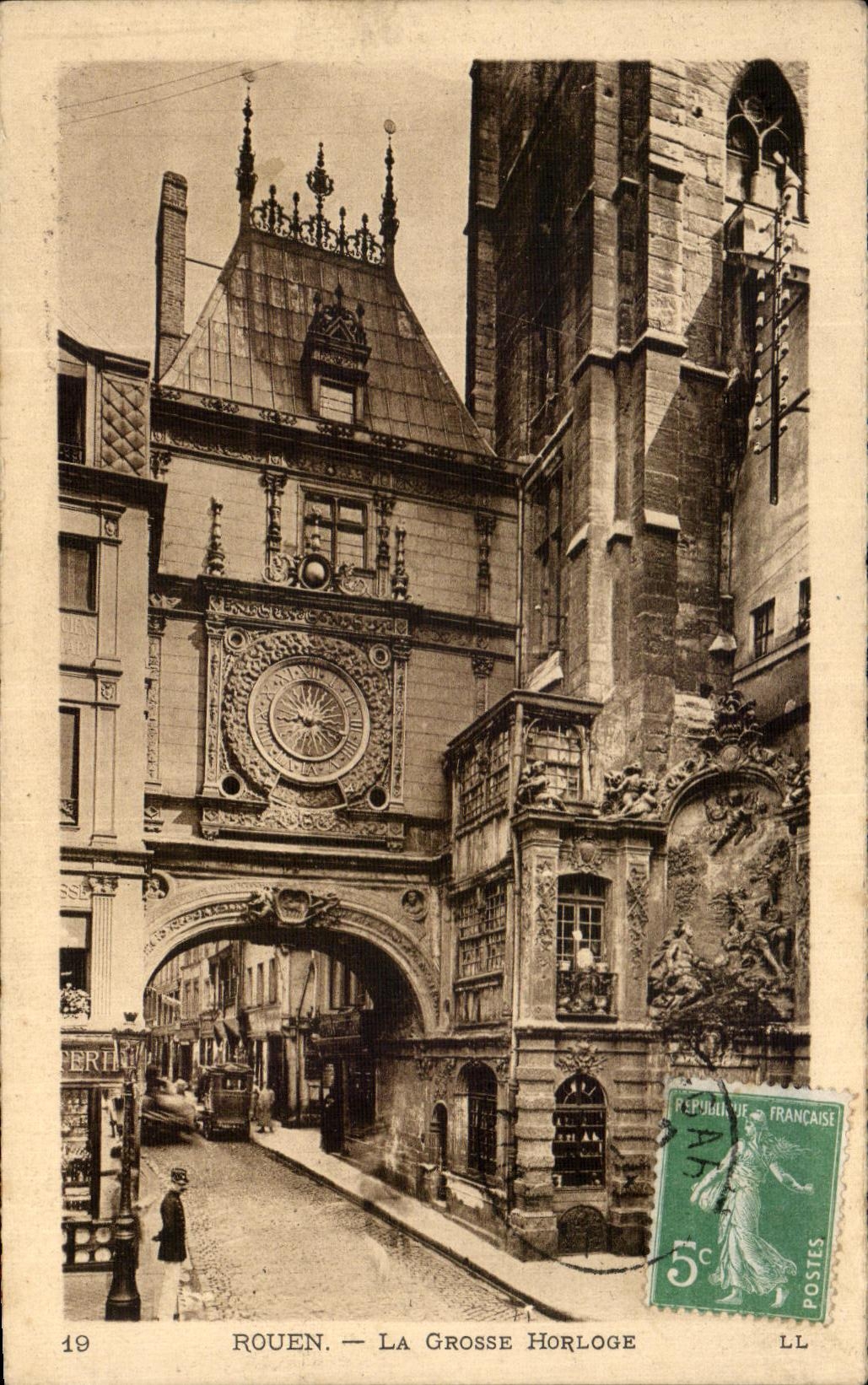 CPA Rouen La Grosse Horloge