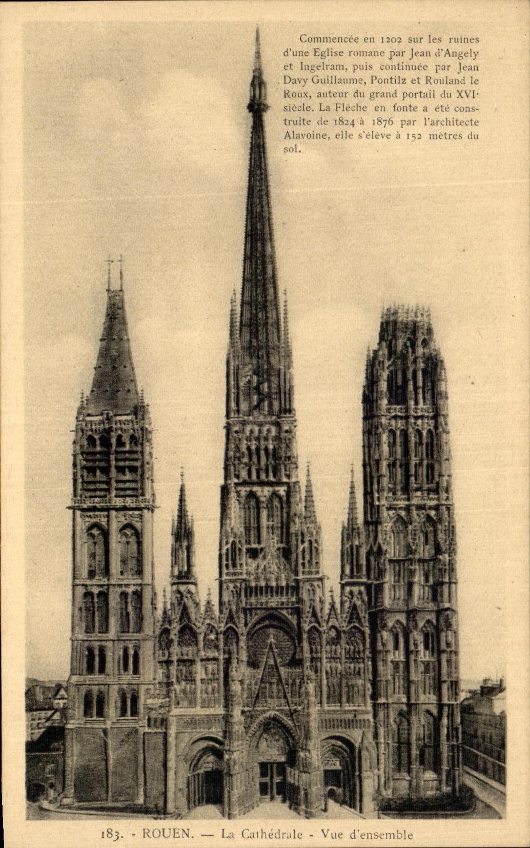 CPA Rouen La Cathedrale Vue d'Ensemble