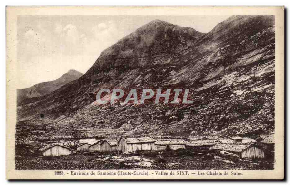 Environs de Samoëns (Haute-Savoie) — Vallée de SIXT — Les Chalets de Sales — n° 2223