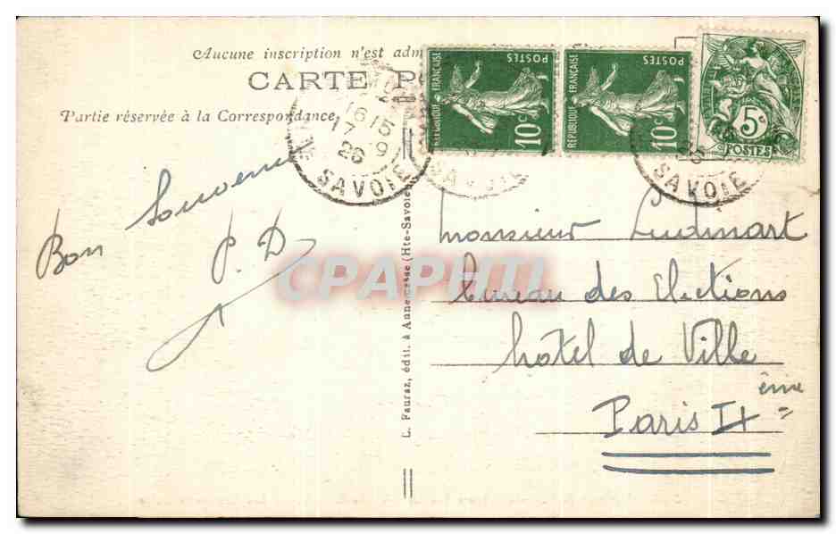 Environs de Samoëns (Haute-Savoie) — Vallée de SIXT — Les Chalets de Sales — n° 2223 — Rückseite