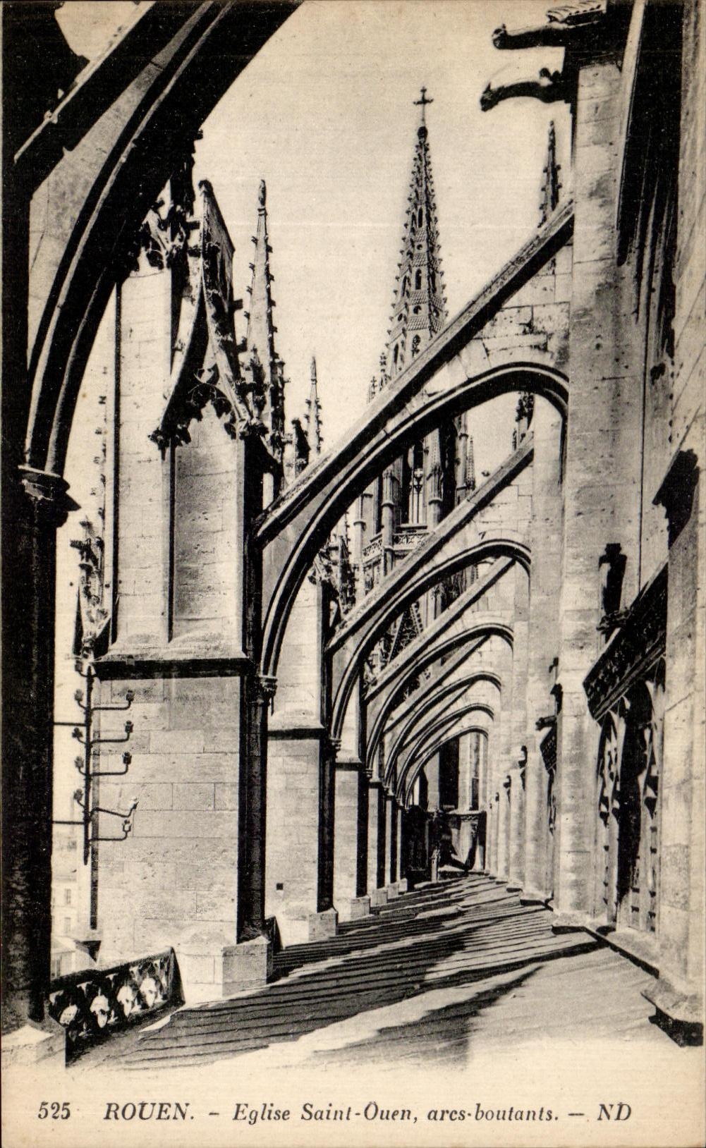 CPA Rouen Eglise Saint Ouen Arcs Boutants