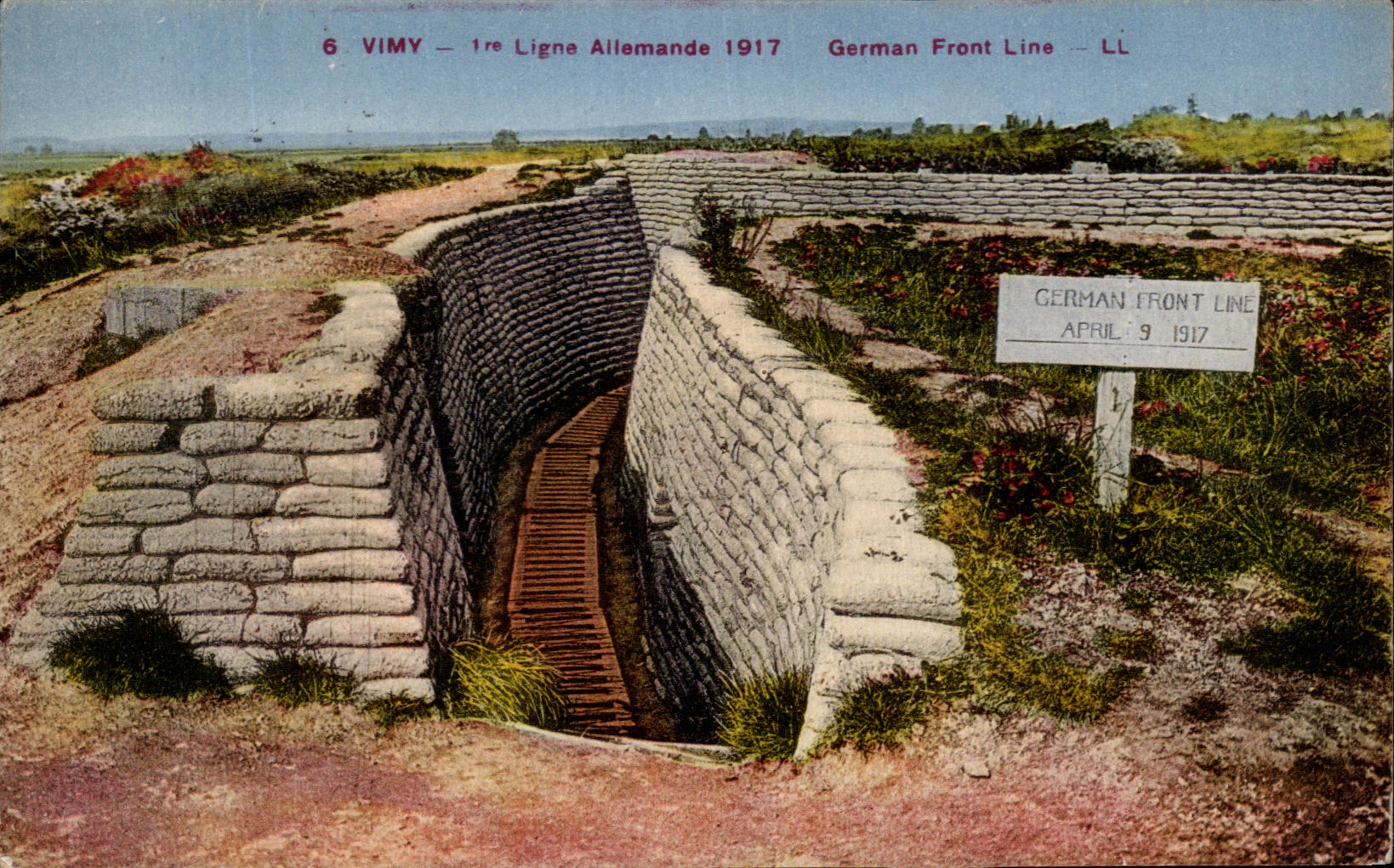 CPA Vimy 1er Ligne Allemande Militaria