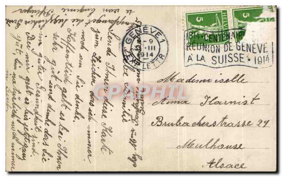 CPA Fantaisie 1er avril Homme  — Rückseite