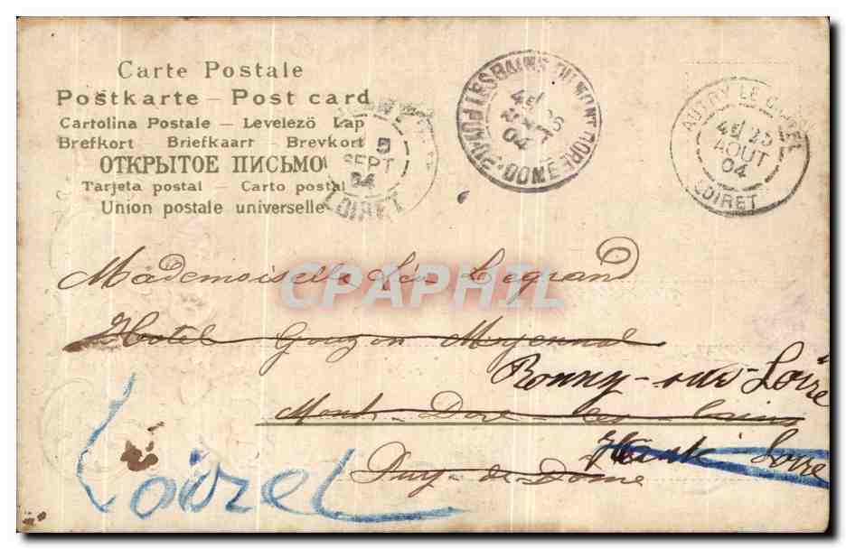 CPA Fantaisie Fleurs — Verso