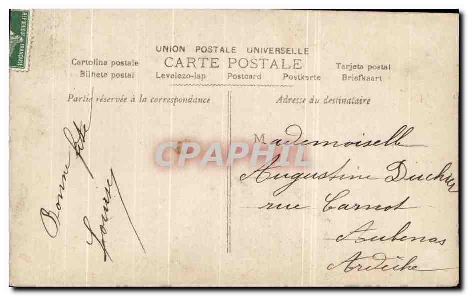 CPA Fantaisie Enfant Heureuse Fete — Verso