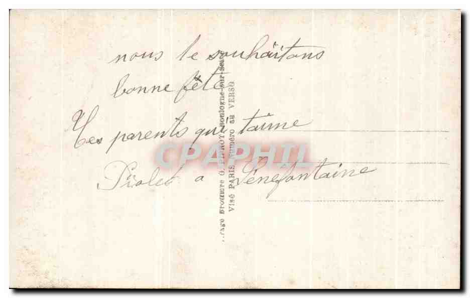 CPA Fantaisie Enfant — Rückseite