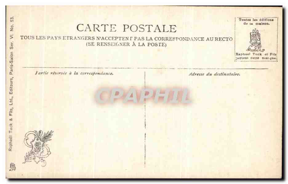CPA Faugeron Un Debut Femme Eventail — Verso