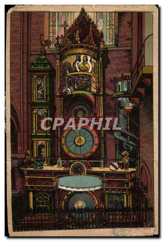 CPA Fantaisie Horloge astronomique Strasbourg 